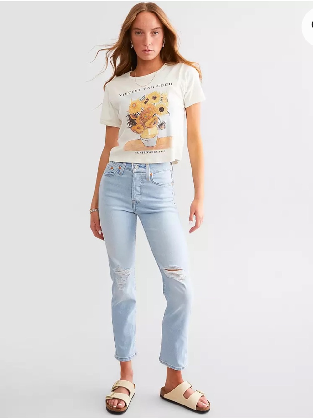 Levi's Wedgie Straight Stretch Jean- color -Struck By lightening-button fly jean